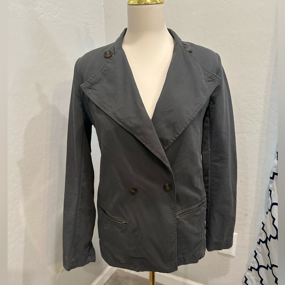 Women's‎ Gray Double-Breasted Jacket